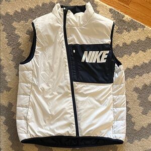 Nike Penn State reversible Puffer Vest asymmetrical zipper